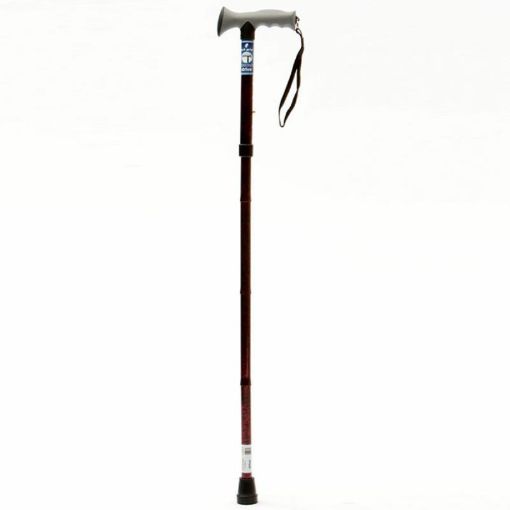 Picture of Folding Walking Stick With Gel Grip Handle - Red